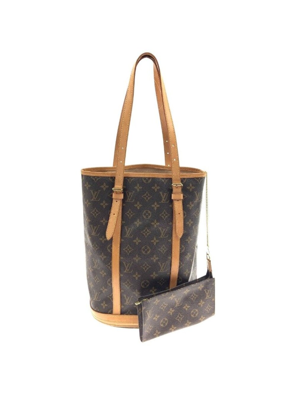 Louis Vuitton Monogram Bucket GM Shoulder Bag Brown